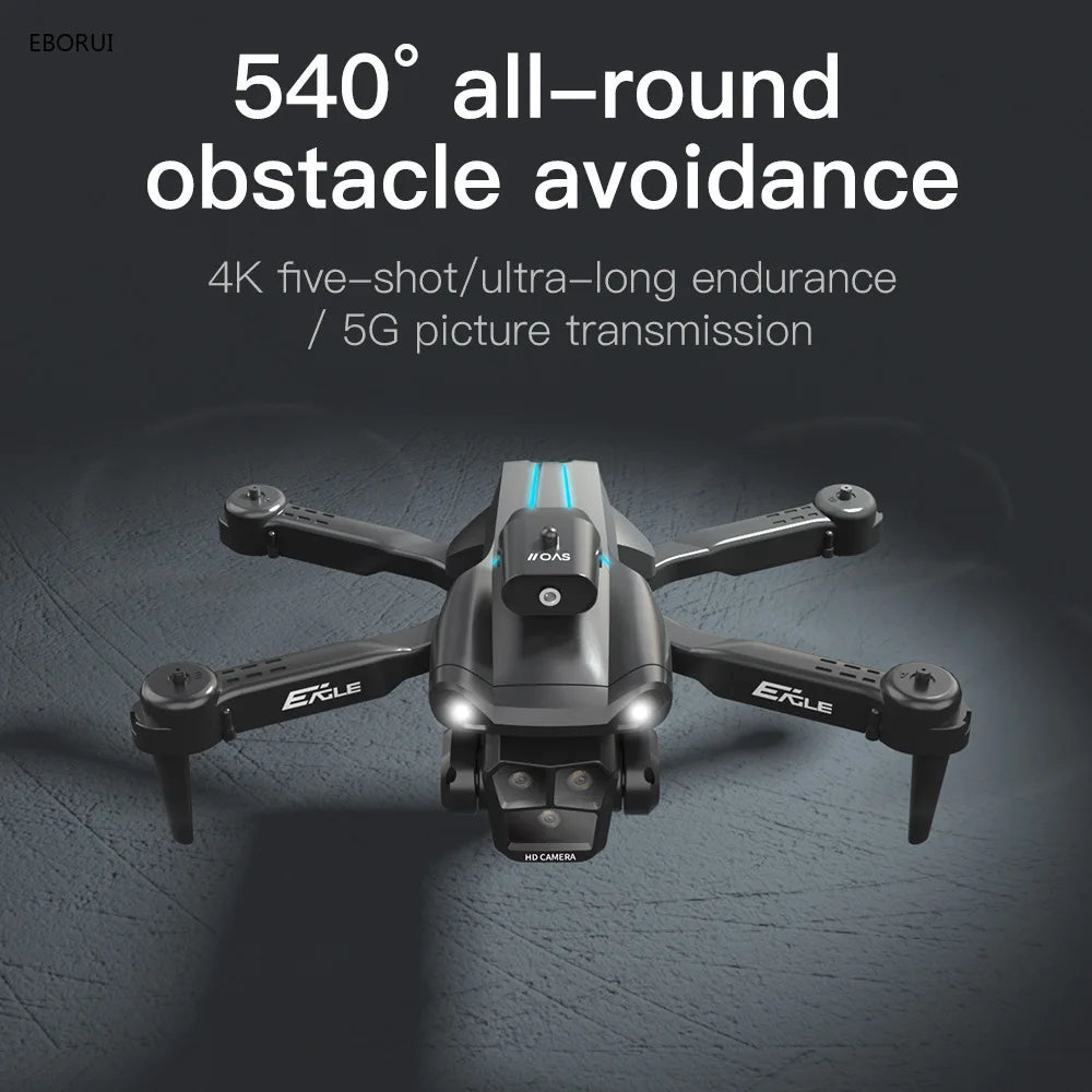EBORUI M° RC Drone WiFi FPV ESC 4K Three Cams w/ 4 sides Avoid Obstacle Optical Flow Altitude Hold RC Quadcopter Drone Toys EBORUI M° RC Drone WiFi FPV ESC 4K Three Cams w/ 4 sides Avoid Obstacle Optical Flow Altitude Hold RC Quadcopter Drone Toys